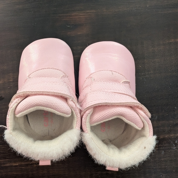 Carter's Pink Kids Boots with Velcro - Picture 2 of 5